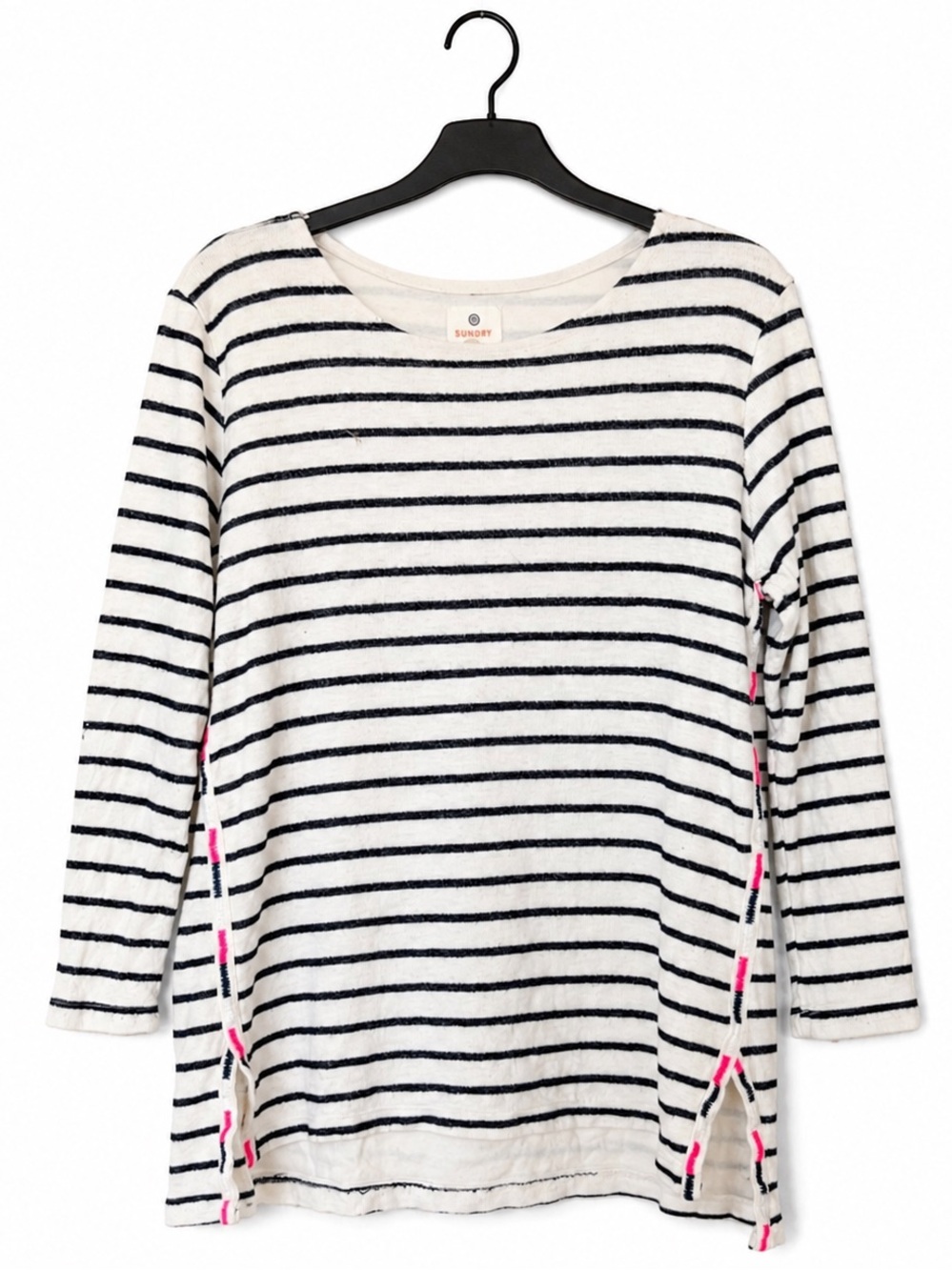 𝐒𝐮𝐧𝐝𝐫𝐲 𝐂𝐥𝐨𝐭𝐡𝐢𝐧𝐠 Striped Top Navy Sailor French Nautical neon accent! Medium